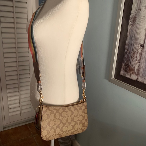 Brand new with tags rainbow strapped and rainbow logo coach crossbody bag - Picture 6 of 12